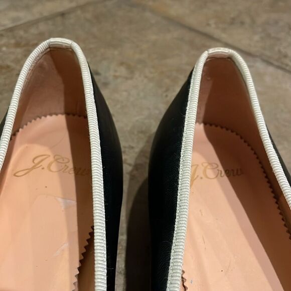 J. Crew Kiki Black and White Cap Toe Ballet Flats Shoes Womens Size 6 - Picture 10 of 13